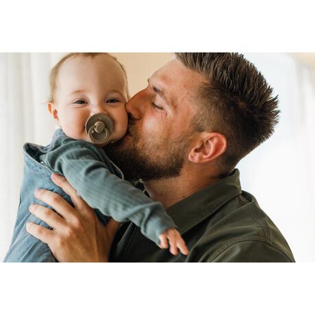 BIBS Colour Fopspeen Rond Latex Maat 2 Ivory/Sand/Vanilla/Dark 4 stuks