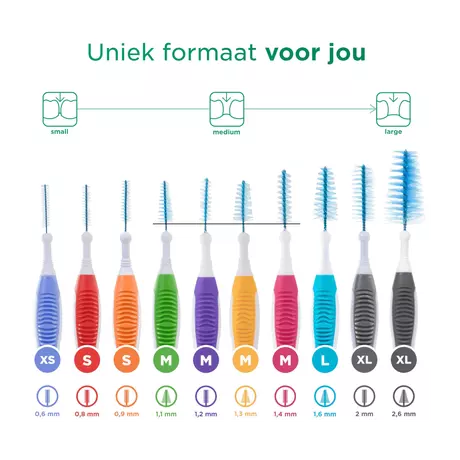 GUM® Trav-Ler Ragers Groen 1,1 mm 6 stuks