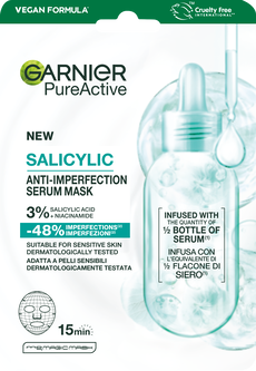 Garnier PureActive Salicylic Anti-Imperfection Serum Mask 1 Stuk