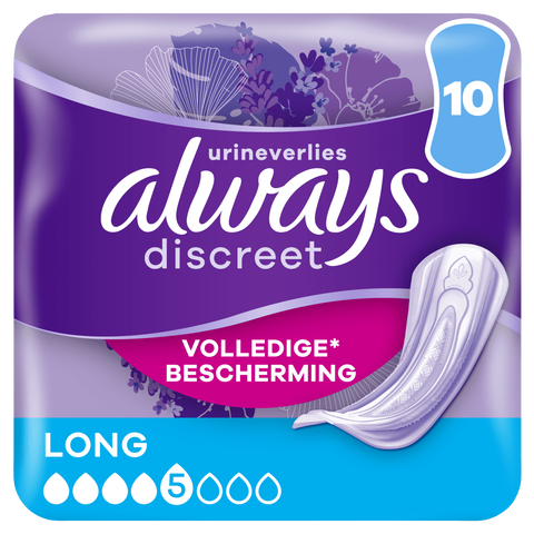 Always Incontinentieverband Discreet Long 10 - 10 stuks
