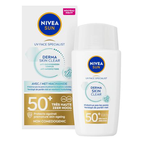 NIVEA SUN UV Face Derma Skin Clear Zonnebrand SPF 50+40 ML