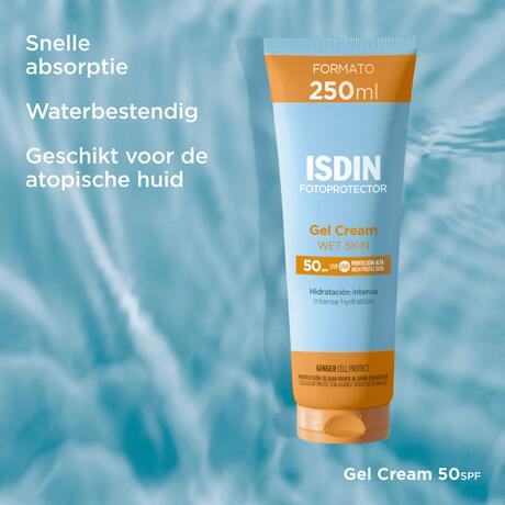 ISDIN Fotoprotector Gel Cream Wet Skin Zonnebrand SPF50+ 250 ML 