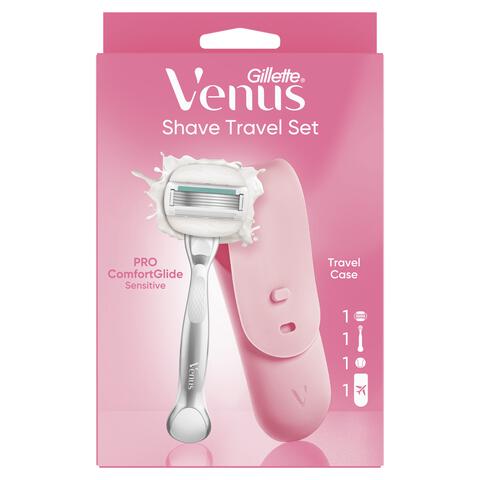 Gillette Venus Pro ComfortGlide Sensitive Scheersysteem met Travelcase
