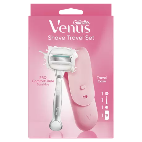 Gillette Venus Pro ComfortGlide Sensitive Scheersysteem met Travelcase