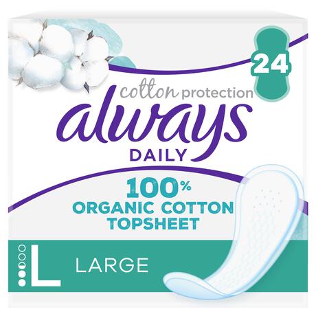 Always Inlegkruisjes Daily Cotton Protection Large 24 stuks