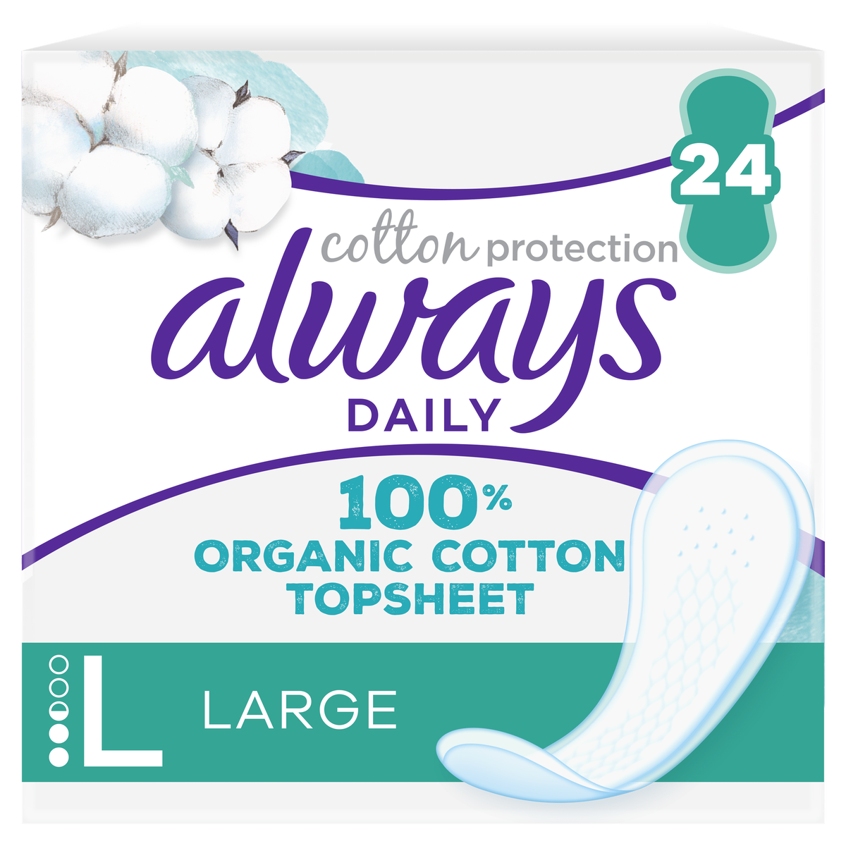 Always Inlegkruisjes Cotton Protection Bio - 24 stuks