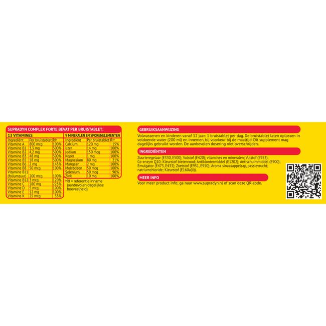 Supradyn Complex Forte Multivitamine Voor Extra Energie 15 Bruistabletten