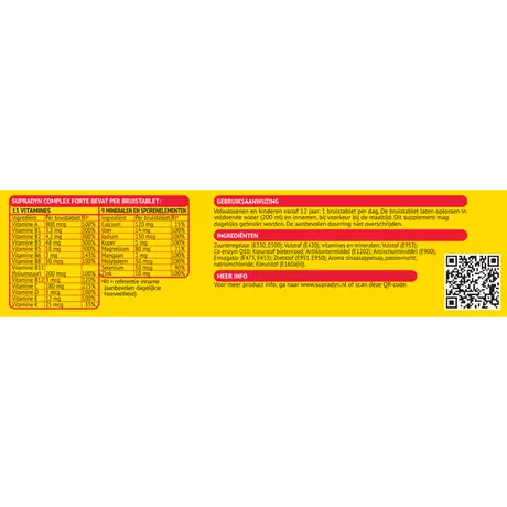 Supradyn Complex Forte Multivitamine Extra Energie Bruistabletten 15 stuks