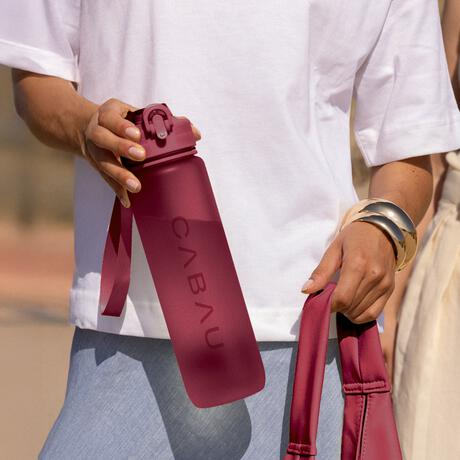 Cabau Lifestyle Bloom Water Bottle Cherry Red 1 Liter