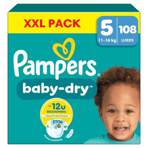 Pampers Baby Dry XXL Pack Luiers Maat 5 11-16 KG 108 Stuks