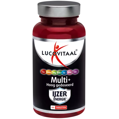 Lucovitaal Multi+ IJzer Energie Hoog Gedoseerd Tabletten 60 stuks