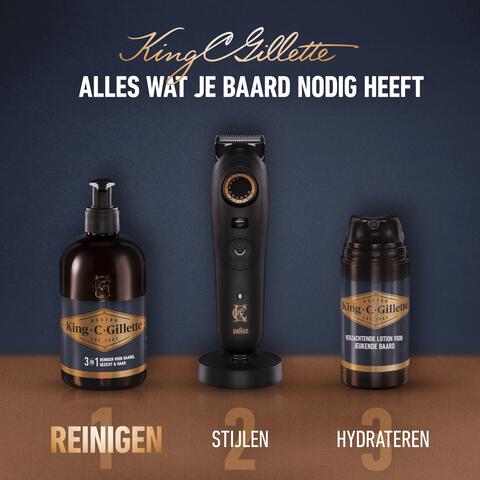 King C. Gillette 3-in-1 Baard En Gezichtsreiniger 350 ML