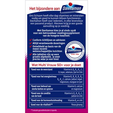 Davitamon Multi Vrouw 50+ 60 stuks