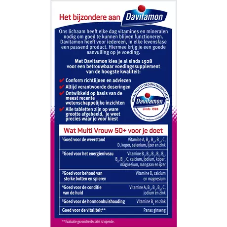 Davitamon Multi Vrouw 50+ Tabletten 60 stuks