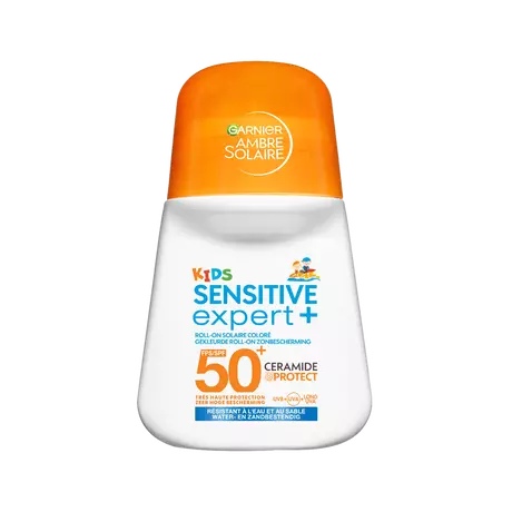 Garnier Ambre Solaire Sensitive Expert Kids Gekleurde Roll-on SPF50+ 50 ML