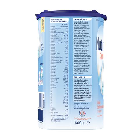 Nutrilon Content 1 Volledige Zuigelingenvoeding 0-6 Maanden 800 gram