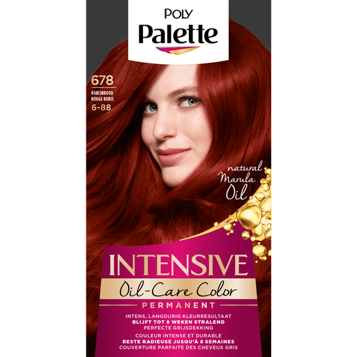 Poly Palette Intensive Crème Coloration Haarverf 678 Robijn Rood