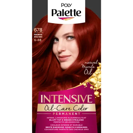 Poly Palette Intensive Crème Coloration Oil-Care Color Haarverf 678 Robijn Rood