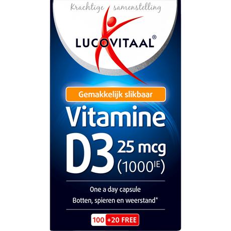 Lucovitaal Vitamine D3 25 mcg Capsules 120 stuks