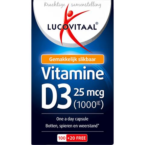 Lucovitaal Vitamine D3 25 mcg Capsules 120 stuks