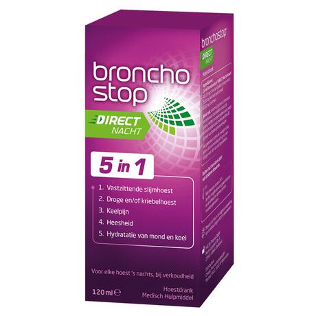 Bronchostop Direct Nacht 5-in-1 Hoestdrank 120 ML