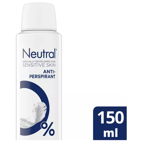 Neutral Anti-Transparant Parfumvrij Deodorant Spray 150 ML