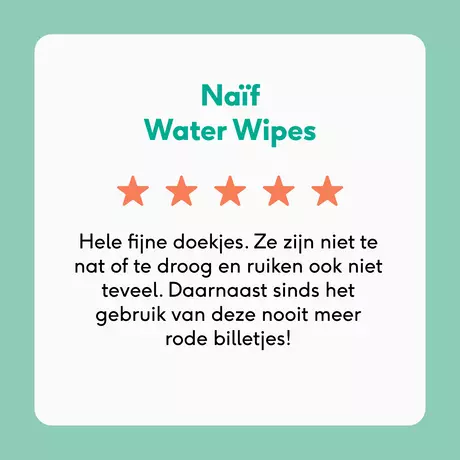 Naïf Plasticvrije Water Billendoekjes 8x54 stuks