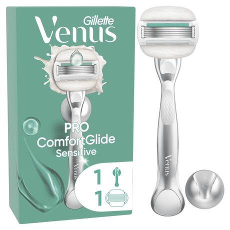 Gillette Venus Pro ComfortGlide Sensitive Scheersysteem 5 Blades + 1 Navulmesjes