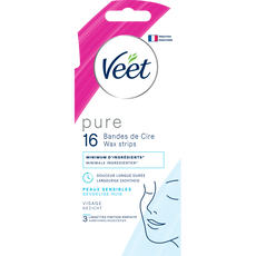 Veet Pure Gezicht Hyppoallergene Koude Wasstrips 16 ST