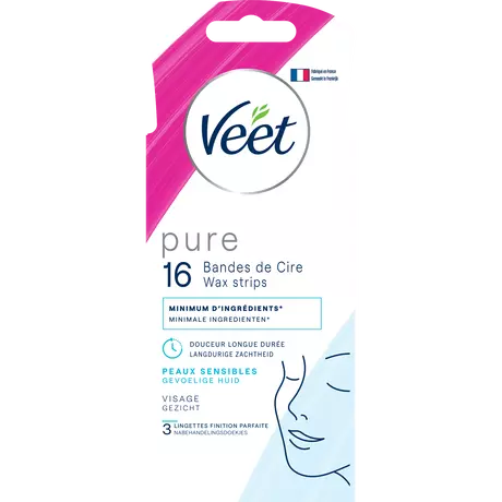 Veet Pure Gezicht Waxstrips 16 stuks