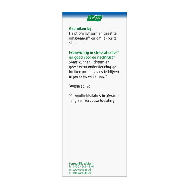 A.Vogel Avena Sativa Evenwichtig in Stresssituaties1* Druppels 100 ML