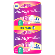 Always Platinum Maandverband Normal Met Vleugels 24 Stuks