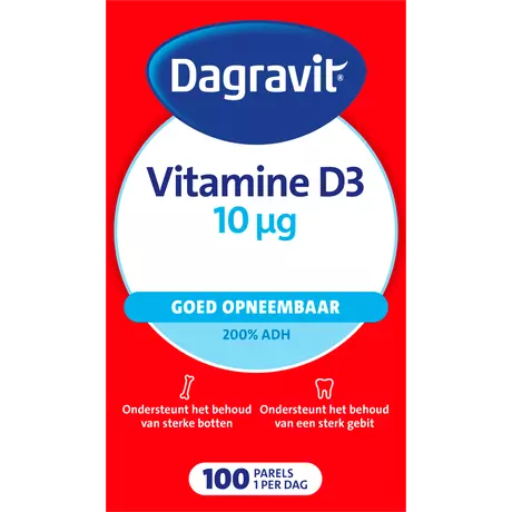 Dagravit Vitamine D3 10 μg Parels 100 stuks