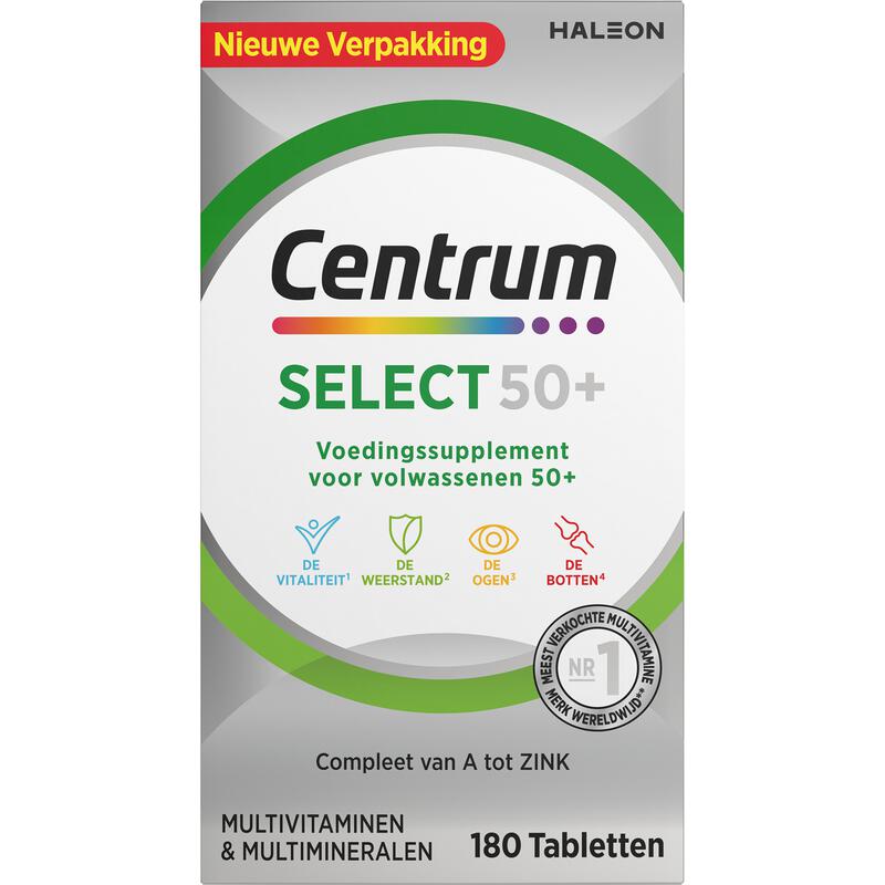 Centrum Select 50+ Multivitaminen Tabletten 180 stuks