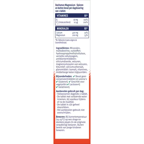 Davitamon Magnesium Calcium + Vitamine B3 D3 Tabletten 42 stuks