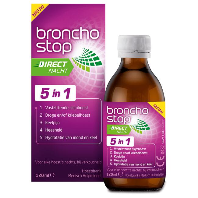 Bronchostop Direct Nacht 5-in-1 Hoestdrank 120 ML
