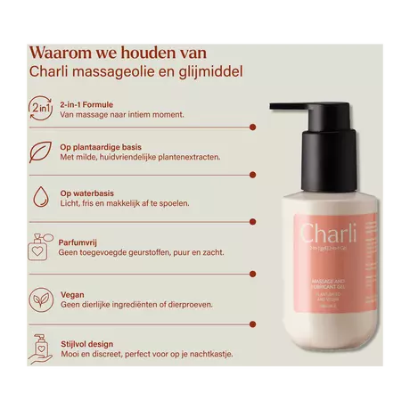 Charli 2-in-1 Massage- en Glijmiddelgel 100 ML
