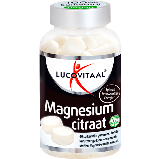 Lucovitaal Magnesium Citraat Suikervrije Gummies yoghurt-vanille 60 stuks