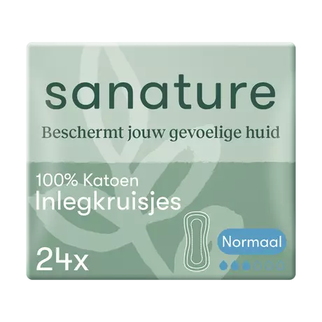 Sanature 100% Katoenen Inlegkruisjes Normaal Zakje 24 stuks