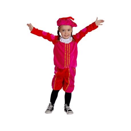 Pietenpak Roze Rood 98 - 110 cm