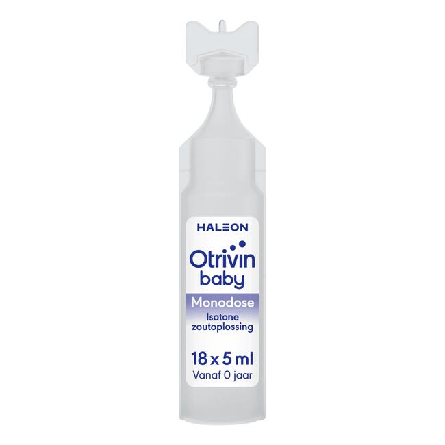 Otrivin Baby Zoutoplossing Monodose bij een Verstopte Neus 18 x 5 ML