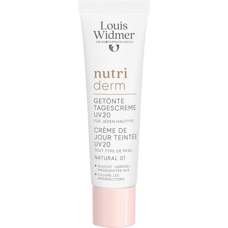 Louis Widmer Nutriderm Getinte Dagverzorging SPF20 Naturel 01 Zonder Parfum 30 ML