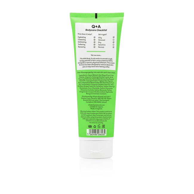 Q+A AHA Exfoliator Body Scrub 250 ML
