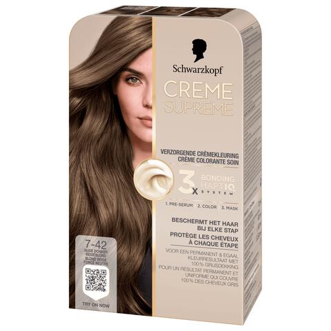 Schwarzkopf Creme Supreme Haarkleuring 7-42 Nude Beige Donkerblond