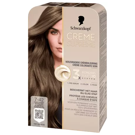 Schwarzkopf Creme Supreme Haarkleuring 7-42 Nude Beige Donkerblond