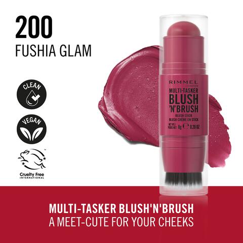 Rimmel London Multi-Tasker Blush'N'Brush Stick Fushia Glam 8 g