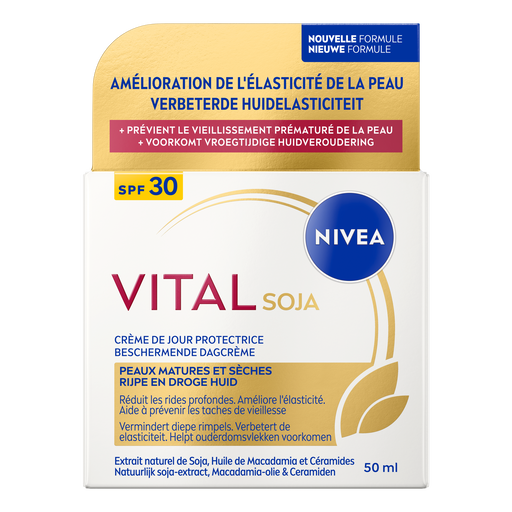 NIVEA Vital Soja Verstevigende Dagcrème SPF 30 Oudere Huid 50 ML