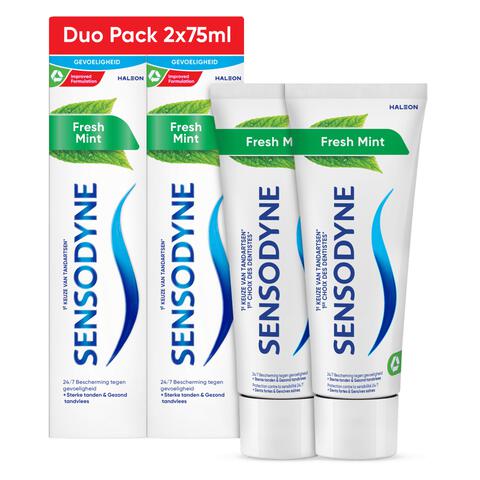 Sensodyne Fresh Mint Tandpasta Duo 2x 75ML Tandpasta - 2 Stuks