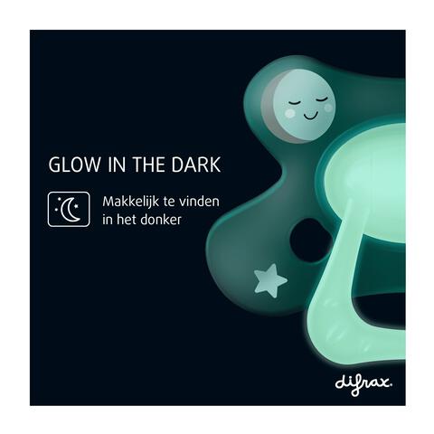 Difrax Fopspeen Natural 12+ Maanden Glow in the dark BPA-vrij