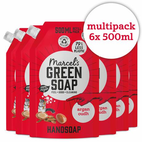 Marcel's Green Soap Argan & Oudh Handzeep Navulling 500 ML